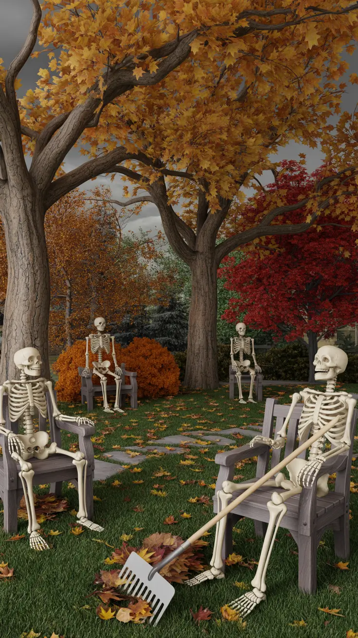 Outside Halloween Decorations Ideas 2026 10 — Yard Skeleton Decor For Halloween Decorations Ideas For Outside