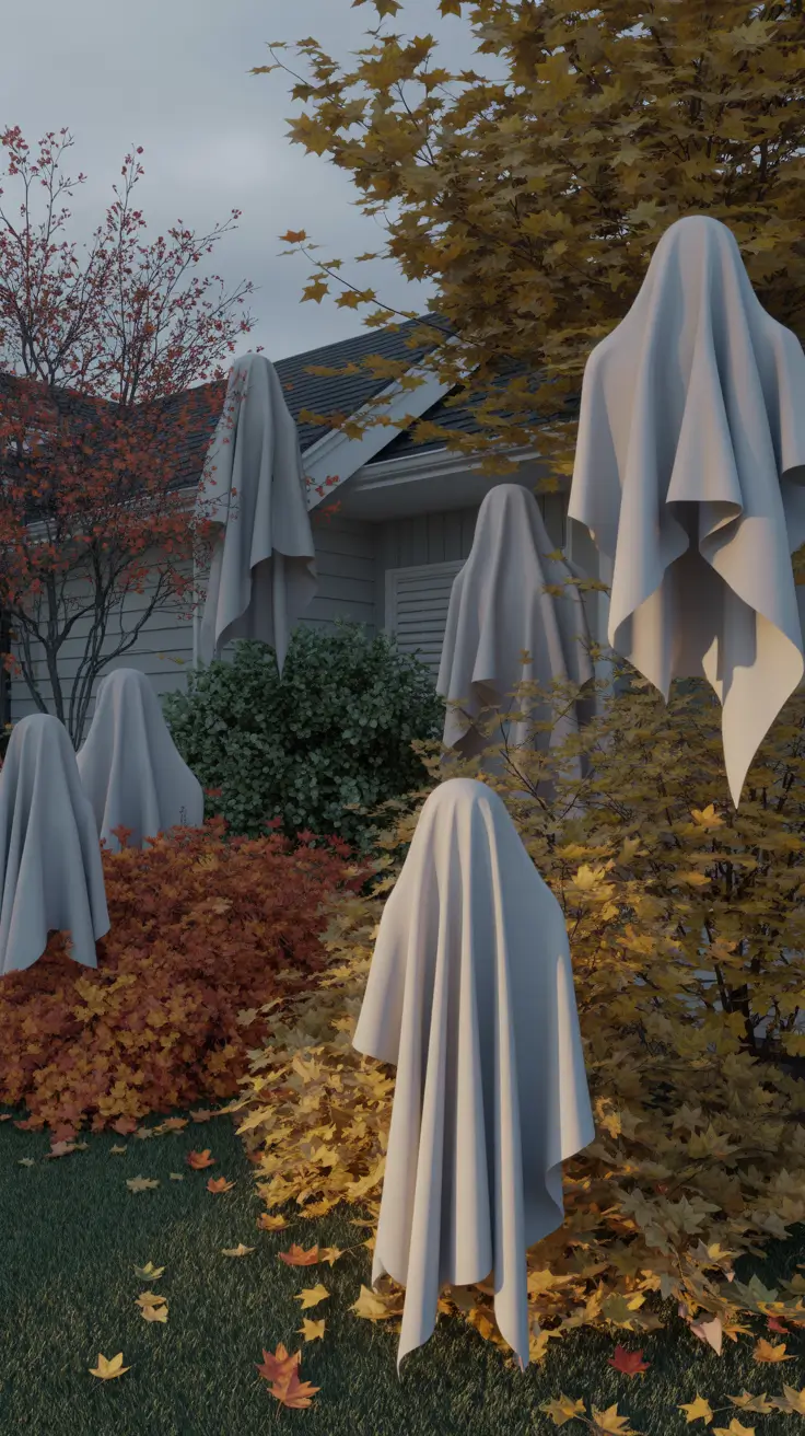Outside Halloween Decorations Ideas 2026 14 — Outdoor Halloween Decor With Ghost Decorations For Halloween Outside Ideas