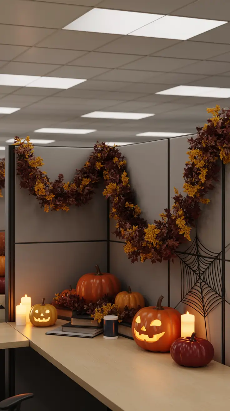 Outside Halloween Decorations Ideas 2026 23 — Office Cubicle Styling With Halloween Outside Decorations Diy Touches