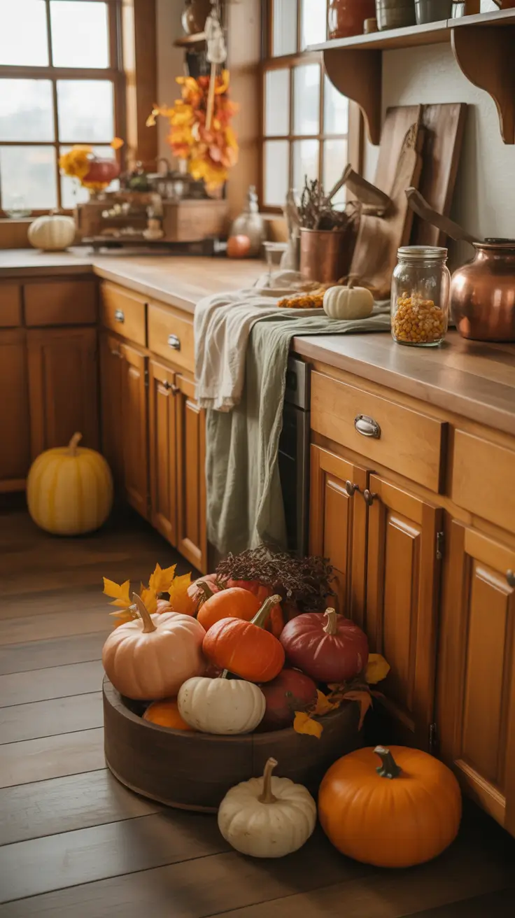 28-halloween-kitchen-decor-ideas-2026 Rustic Fall And Halloween Kitchen Decor Ideas With Warm Wood