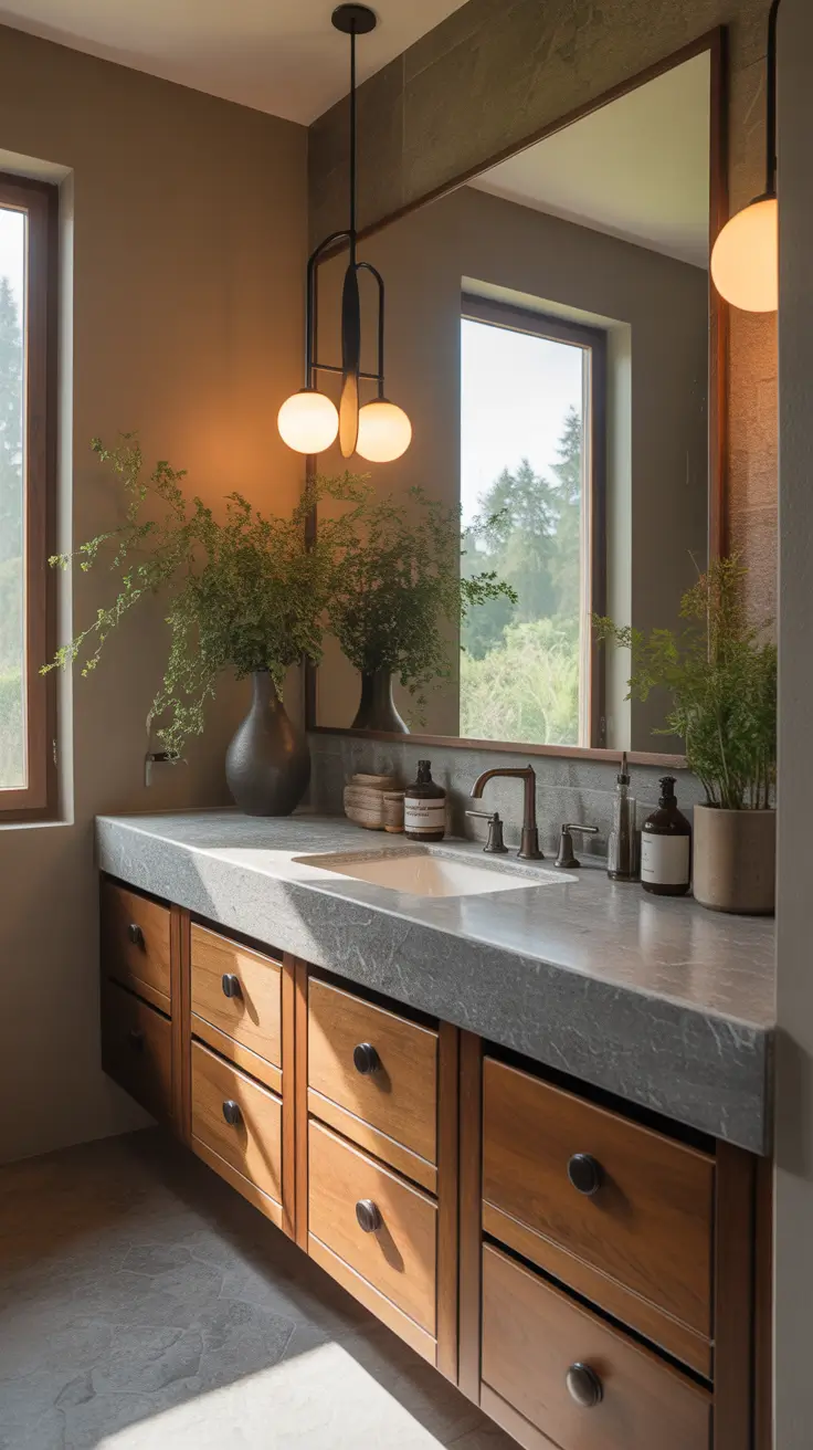 Bathroom Organizer Ideas 2026 13 – Countertop Bathroom Organizer Ideas With Wooden Accents