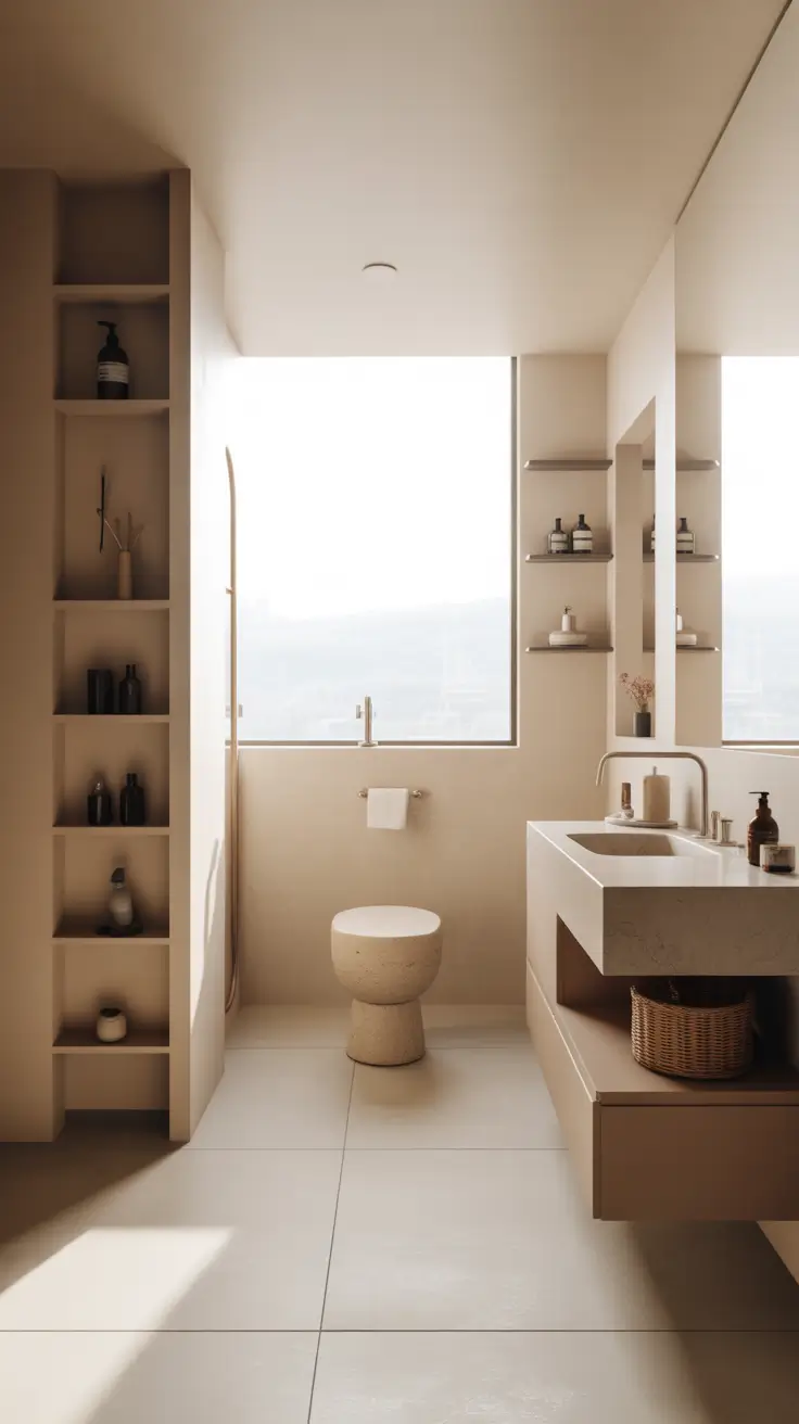 Bathroom Organizer Ideas 2026 17 – Floating Shelf Bathroom Organizer Ideas For Airy Interiors