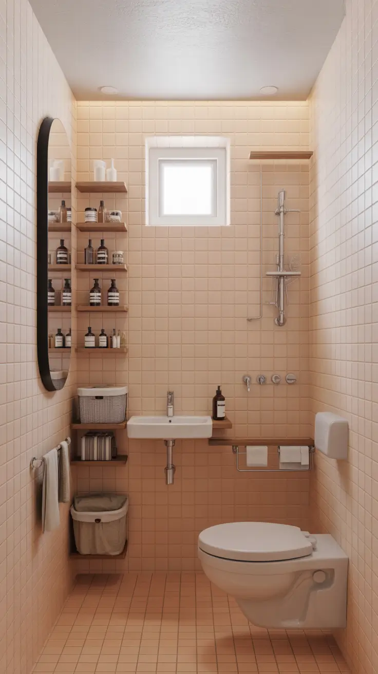 Bathroom Organizer Ideas 2026 22 – Arched Niche Bathroom Organizer Ideas With Soft Terracotta Tones