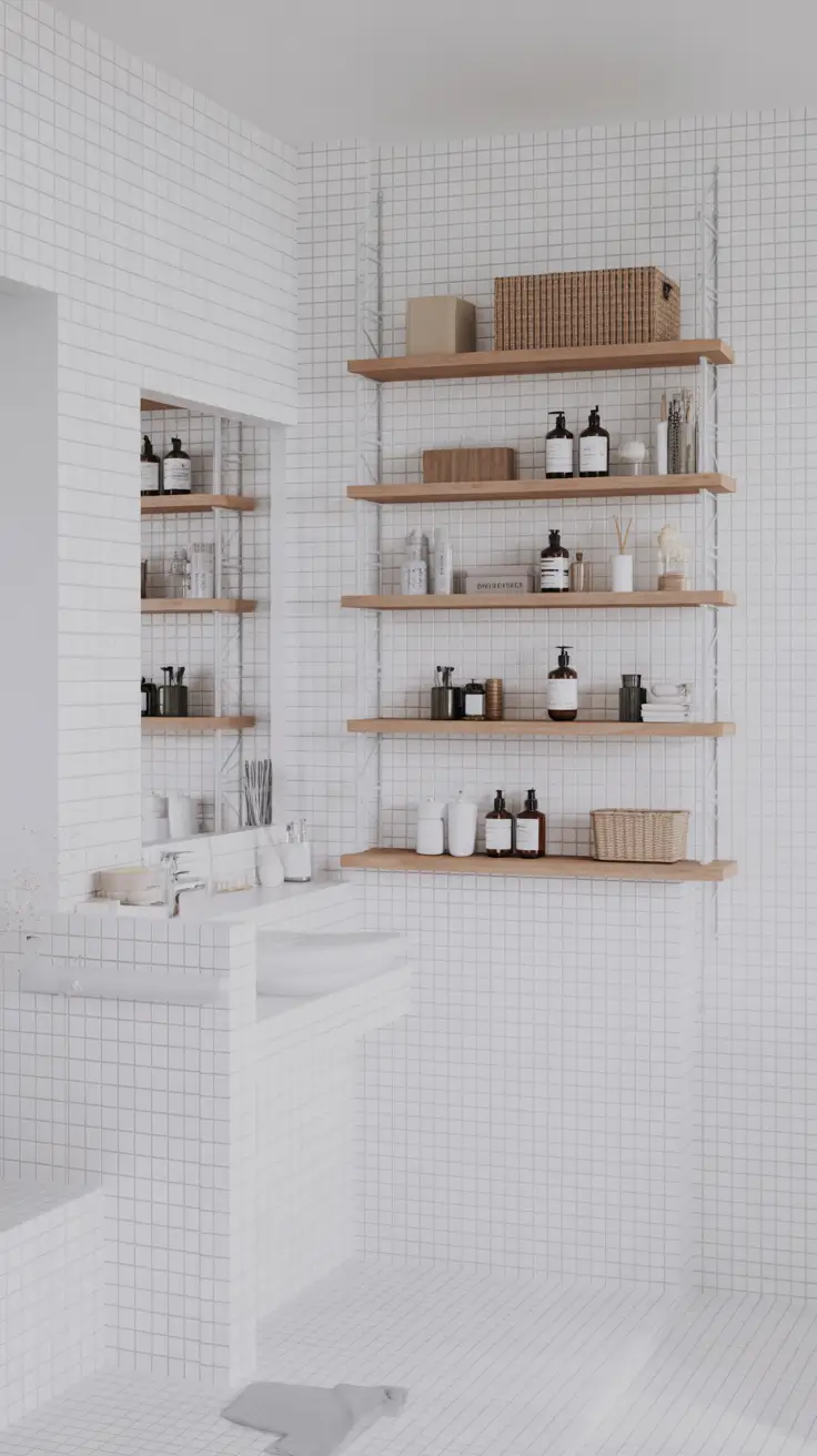 Bathroom Organizer Ideas 2026 03 – Bathroom Organizer Ideas Shelves For White Bathroom Interiors