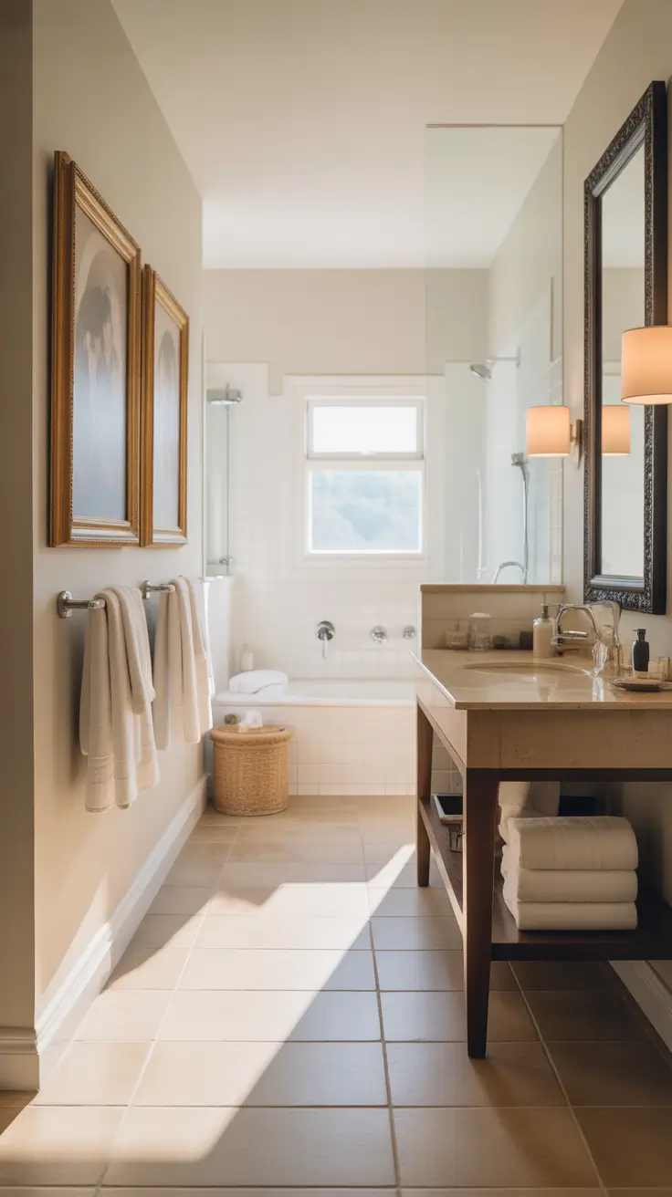 Bathroom Wall Decor Ideas Guest Bathroom With Polished Hotel Vibes