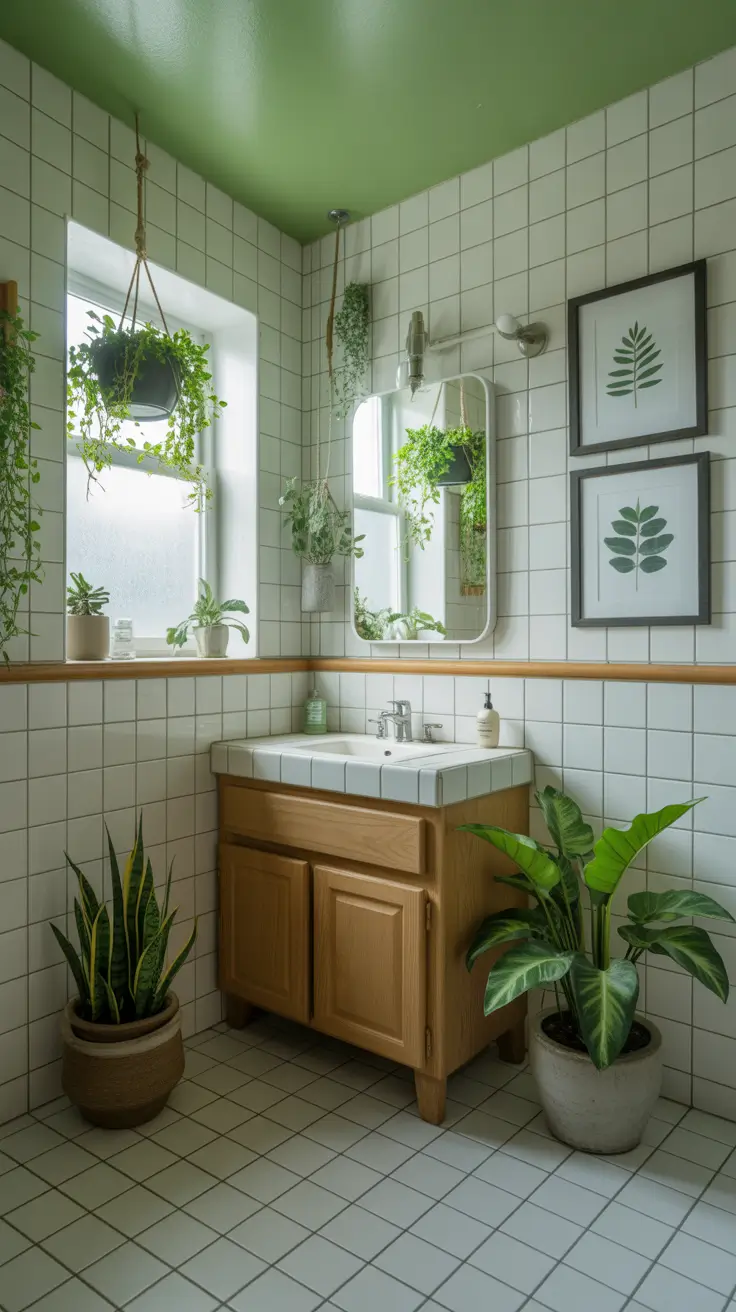 Bathroom Wall Decor Ideas Botanical With Greenery And Natural Prints