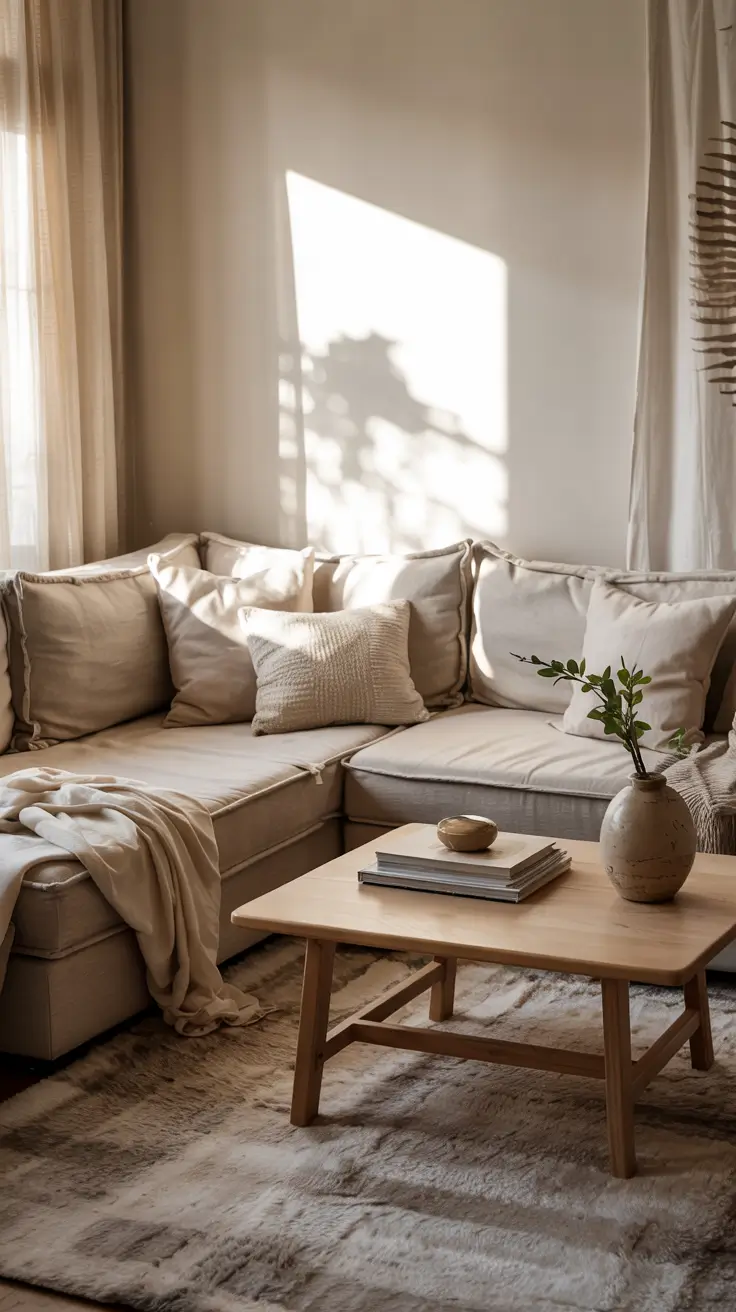 Bedroom Bench Ideas 2026 Cozy Neutral Bedroom With Layered Textures