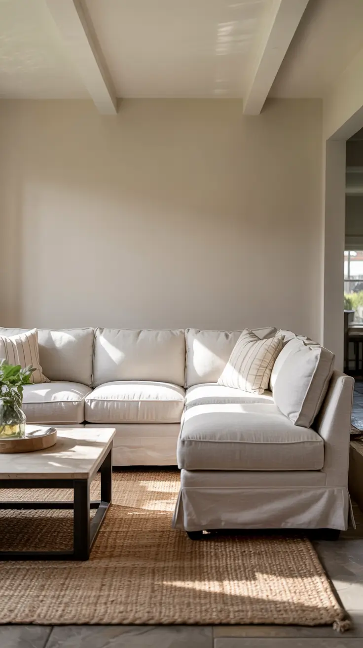 Bedroom Bench Ideas 2026 Elegant Neutral Slipcovered Bedroom Bench