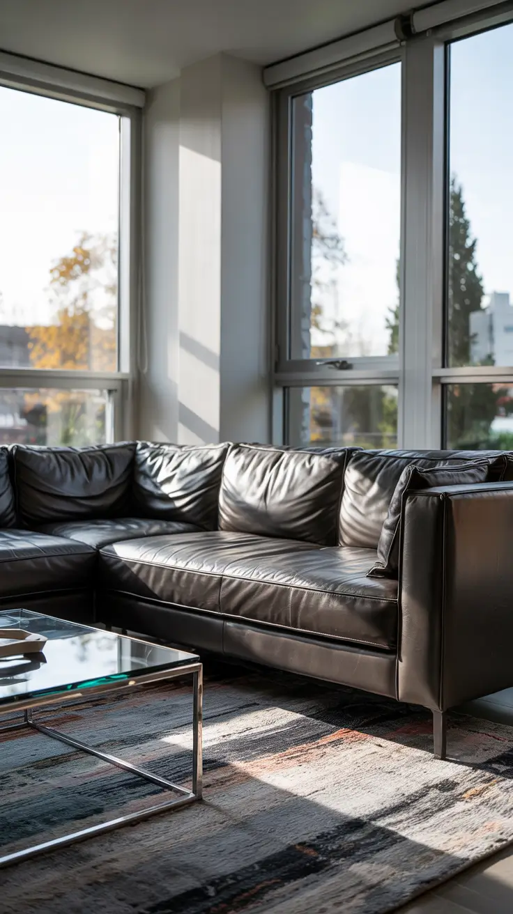 Bedroom Bench Ideas 2026 Modern Leather Bench With Glass Table