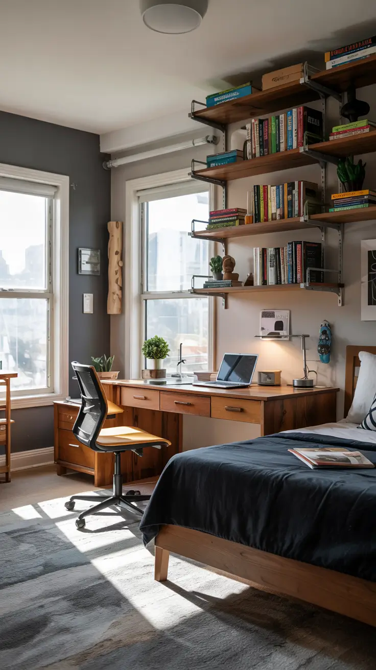 Teen Boy Bedroom Furniture Ideas With Contemporary Industrial Edge