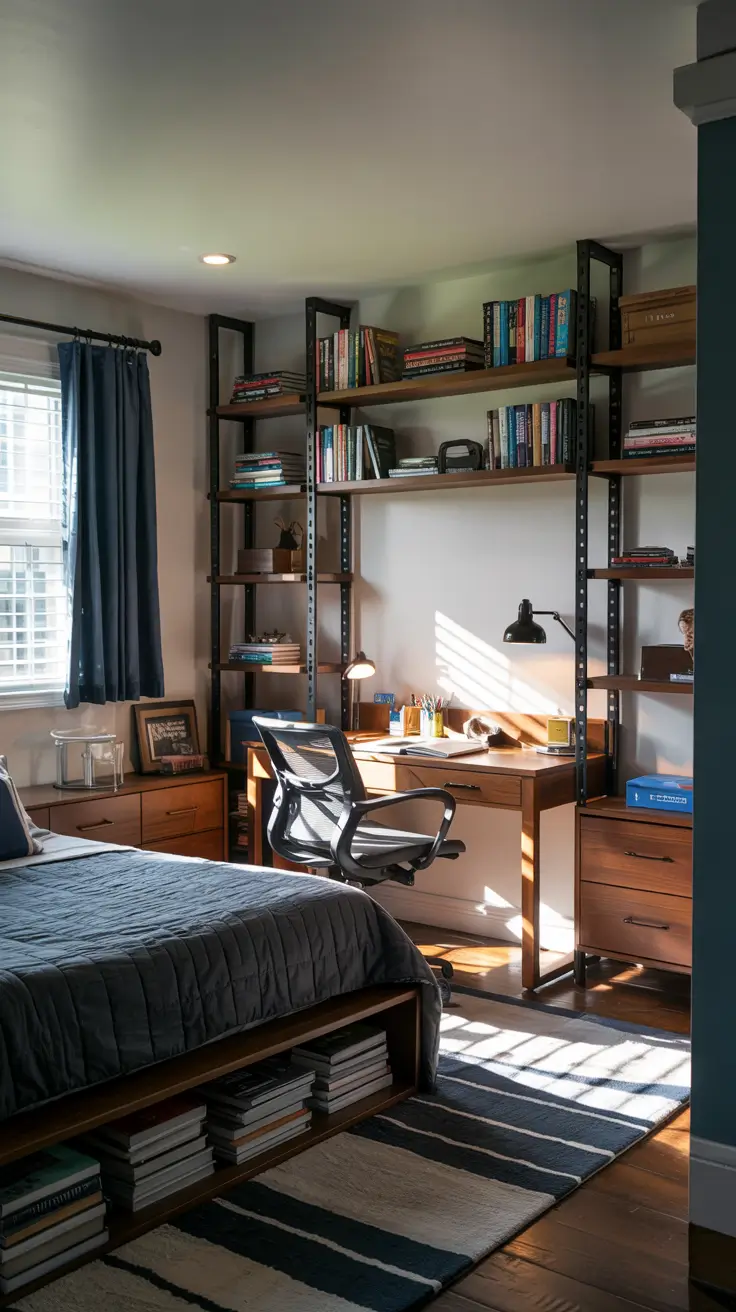 Teen Boy Bedroom Furniture Ideas With Contemporary Industrial Edge