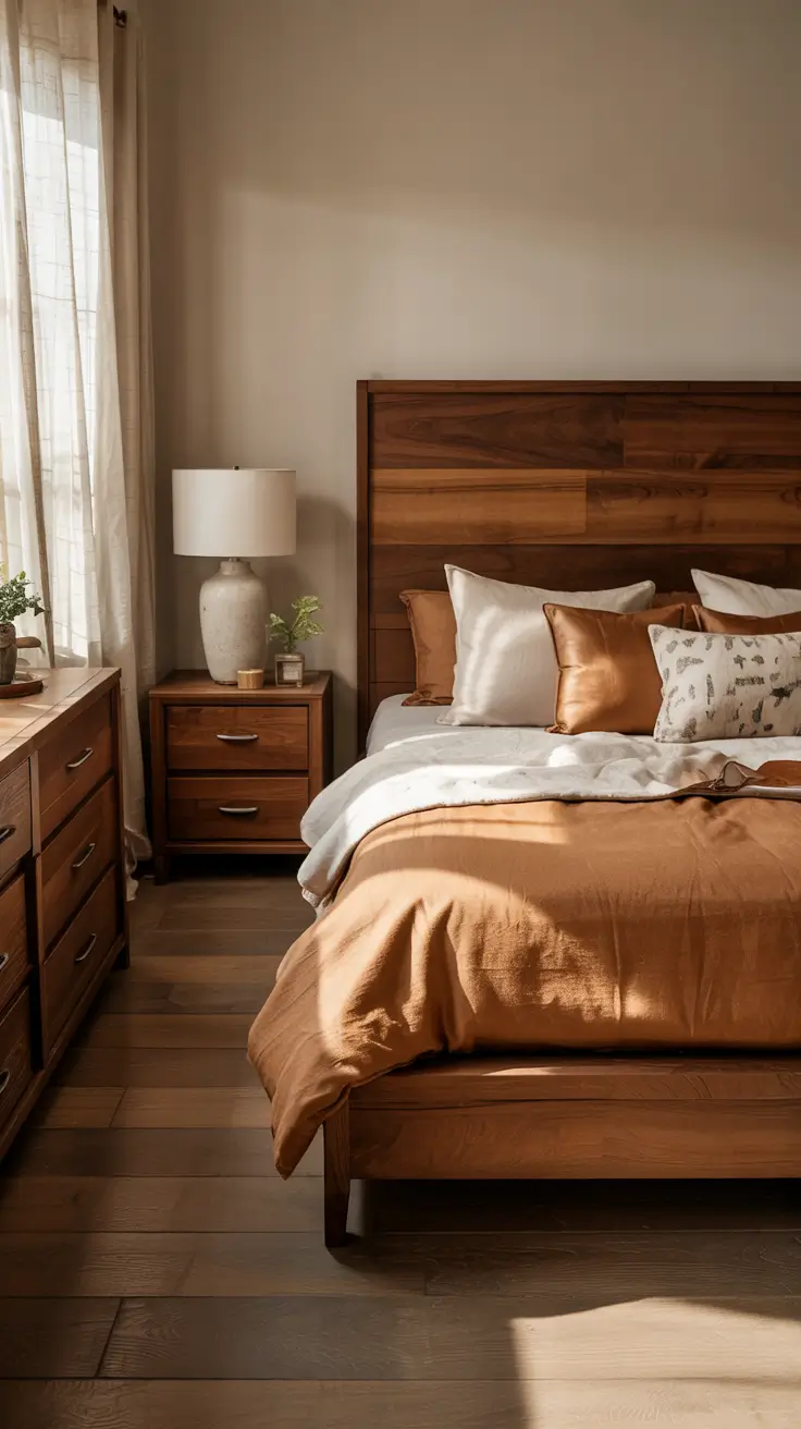 Mixed Wood Bedroom Furniture Ideas For A Warm Cozy Bedroom