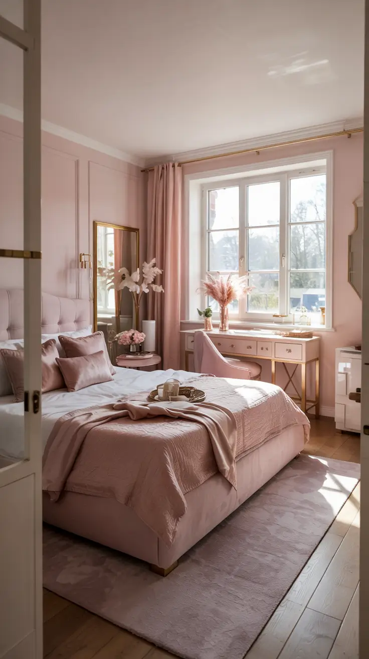 Aesthetic Pink Bedroom Furniture Sets For A Soft Chic Bedroom