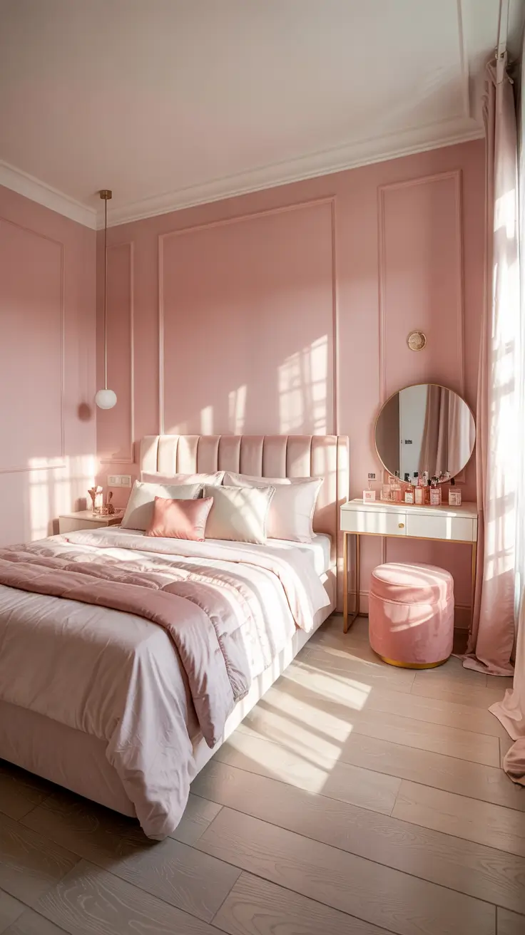 Aesthetic Pink Bedroom Furniture Sets For A Soft Chic Bedroom