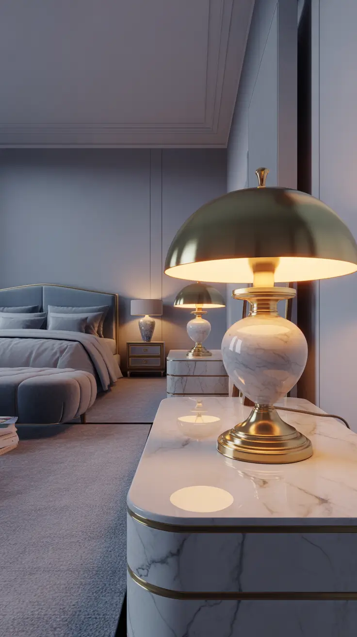 Luxurious Bedroom Lamps Ideas With Polished Details And Glow