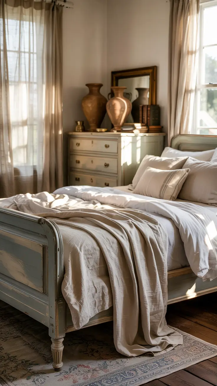 Bedroom Makeover Ideas Vintage Farmhouse With Cozy Rustic Charm