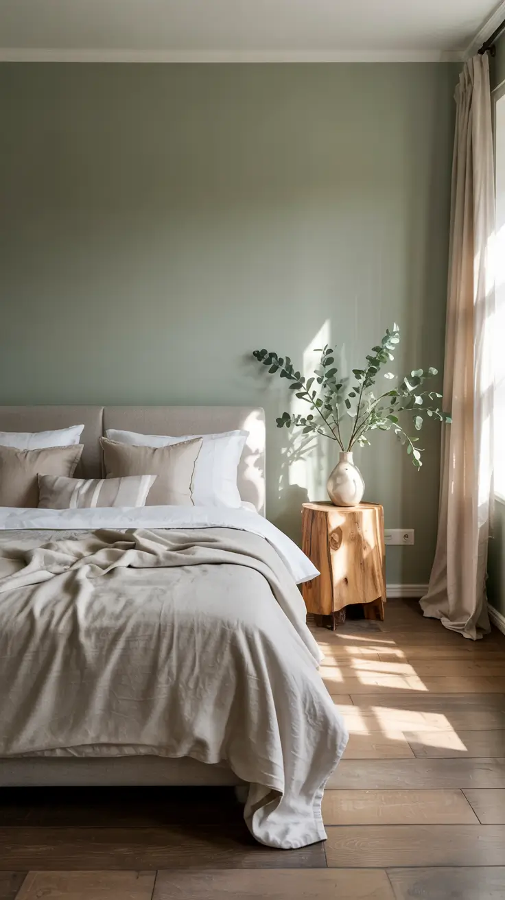 Bedroom Makeover Ideas Sage Green With Natural Light And Soft Layers