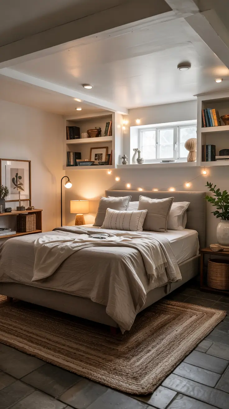 Bedroom Makeover Ideas Cozy Basement Or Attic Retreat With Warm Accents