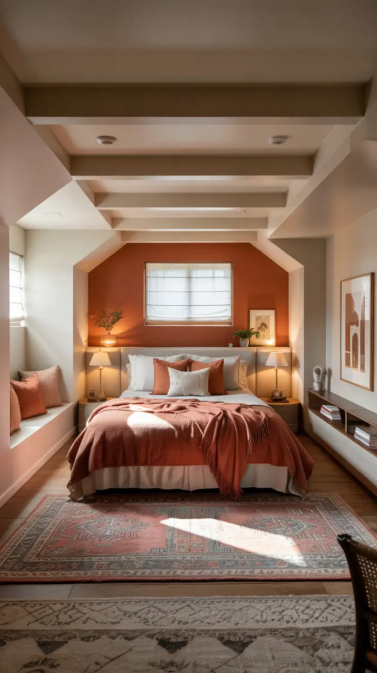 Bedroom Makeover Ideas Cozy Basement Or Attic Retreat With Warm Accents