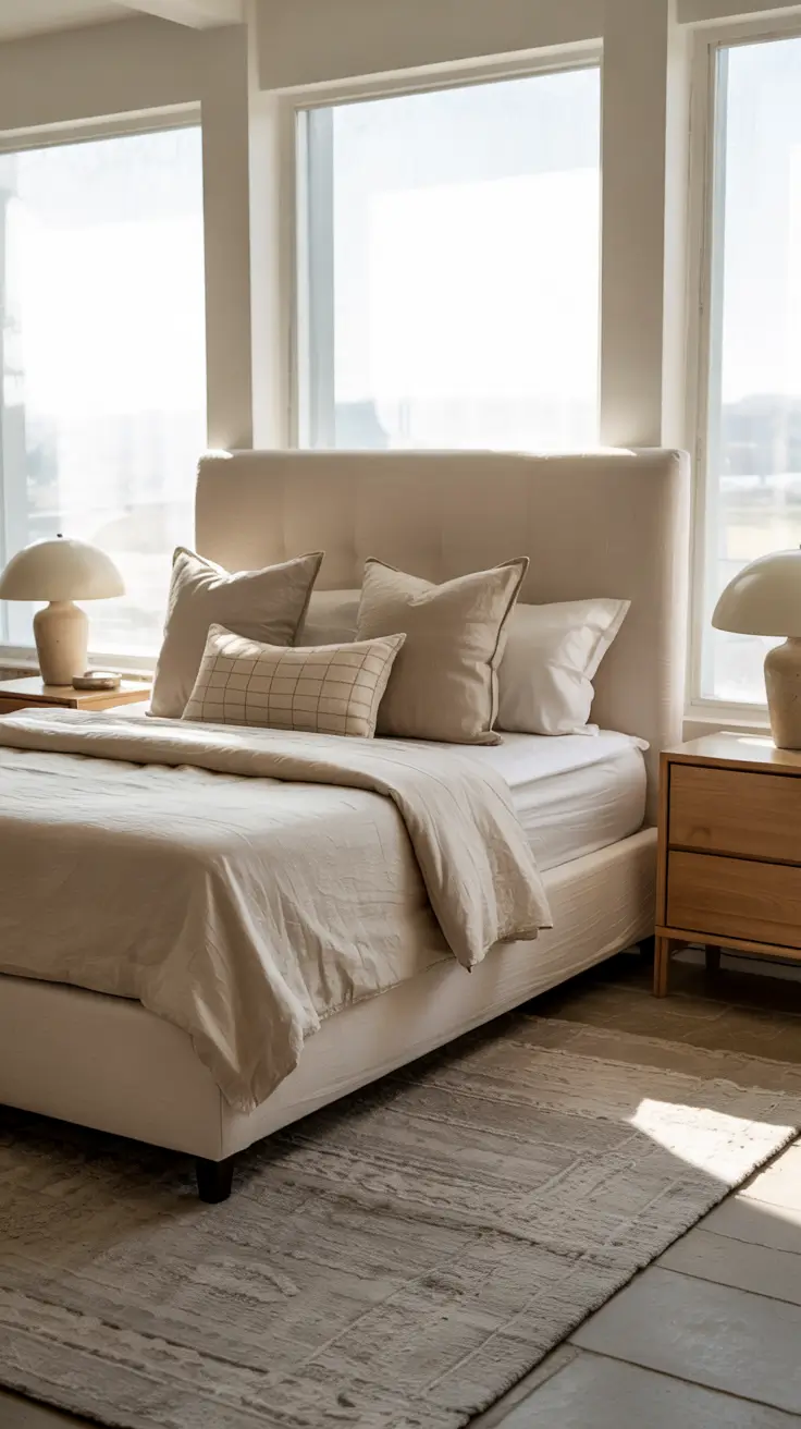 Bedroom Makeover Ideas Neutral Primary Suite With Soft Modern Elegance