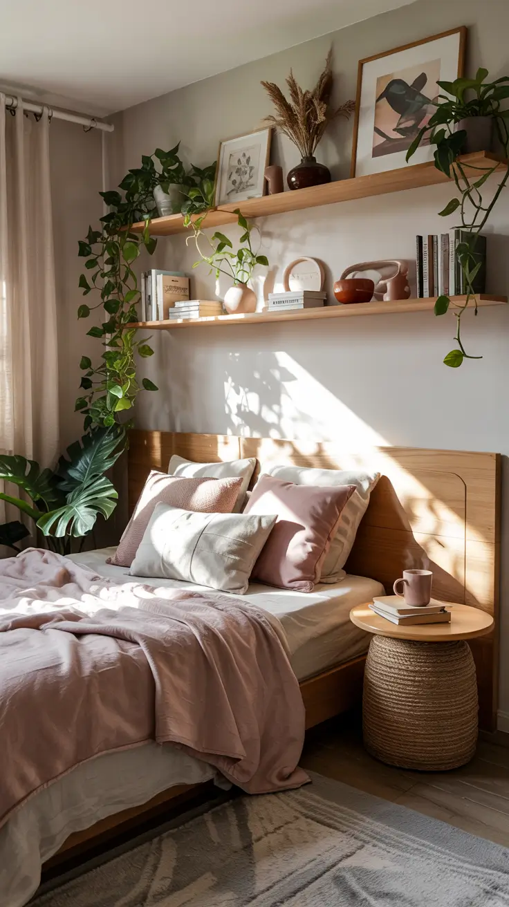 Bedroom Makeover Ideas Women Cozy With Soft Blush And Botanical Touches