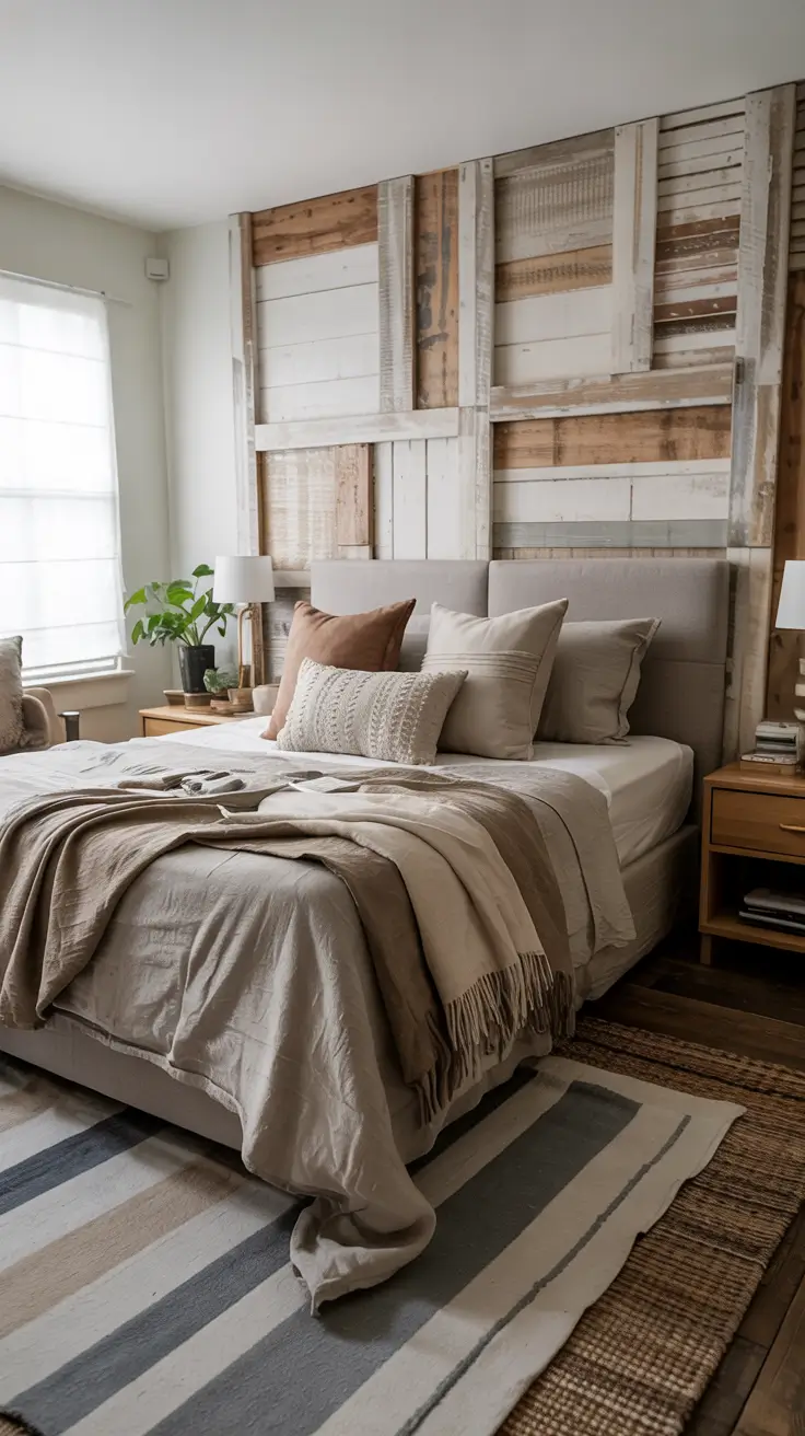 Bedroom Makeover Ideas Budget-Friendly DIY With Warm Rustic Texture