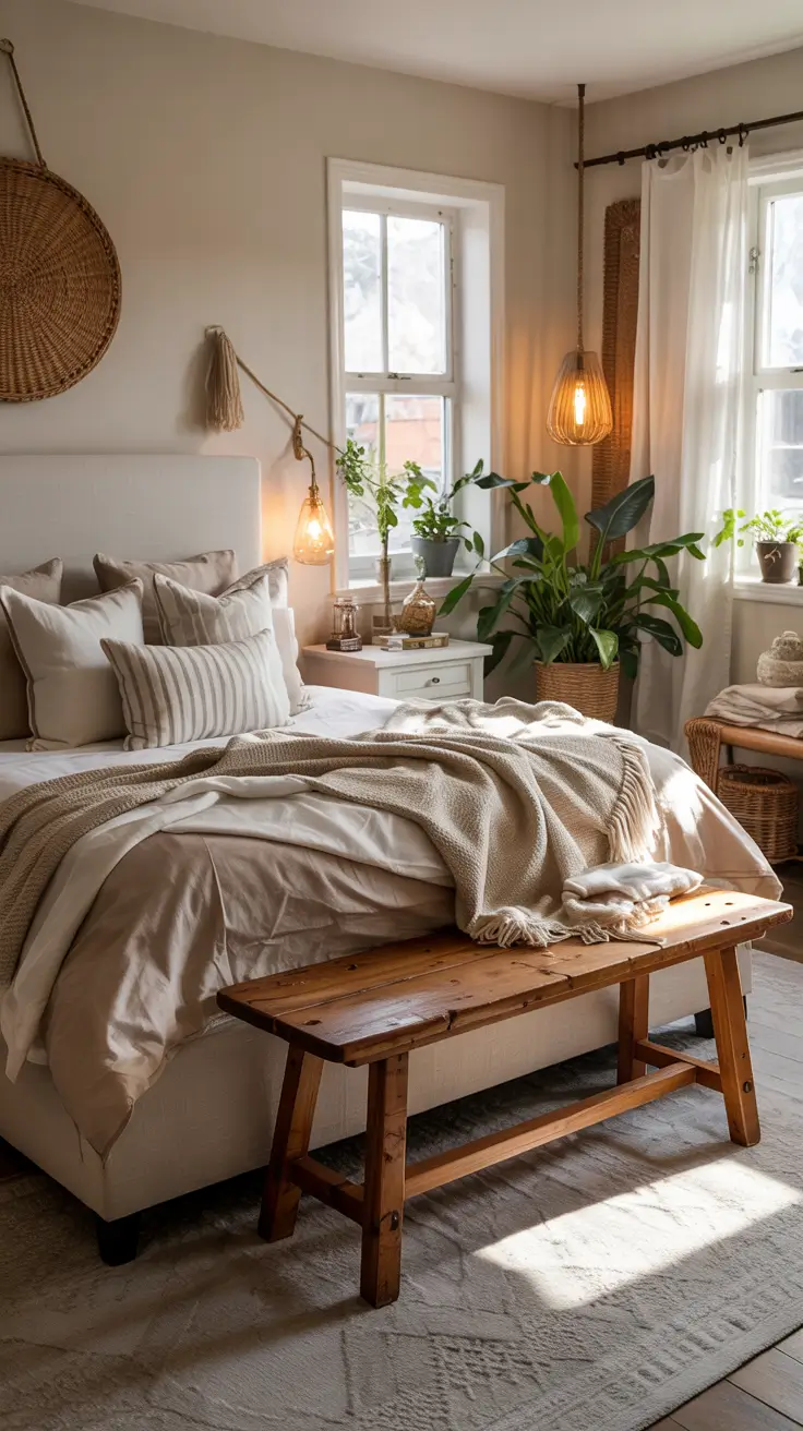 Bedroom Makeover Ideas Cozy Using Warm Textures And Layered Lighting