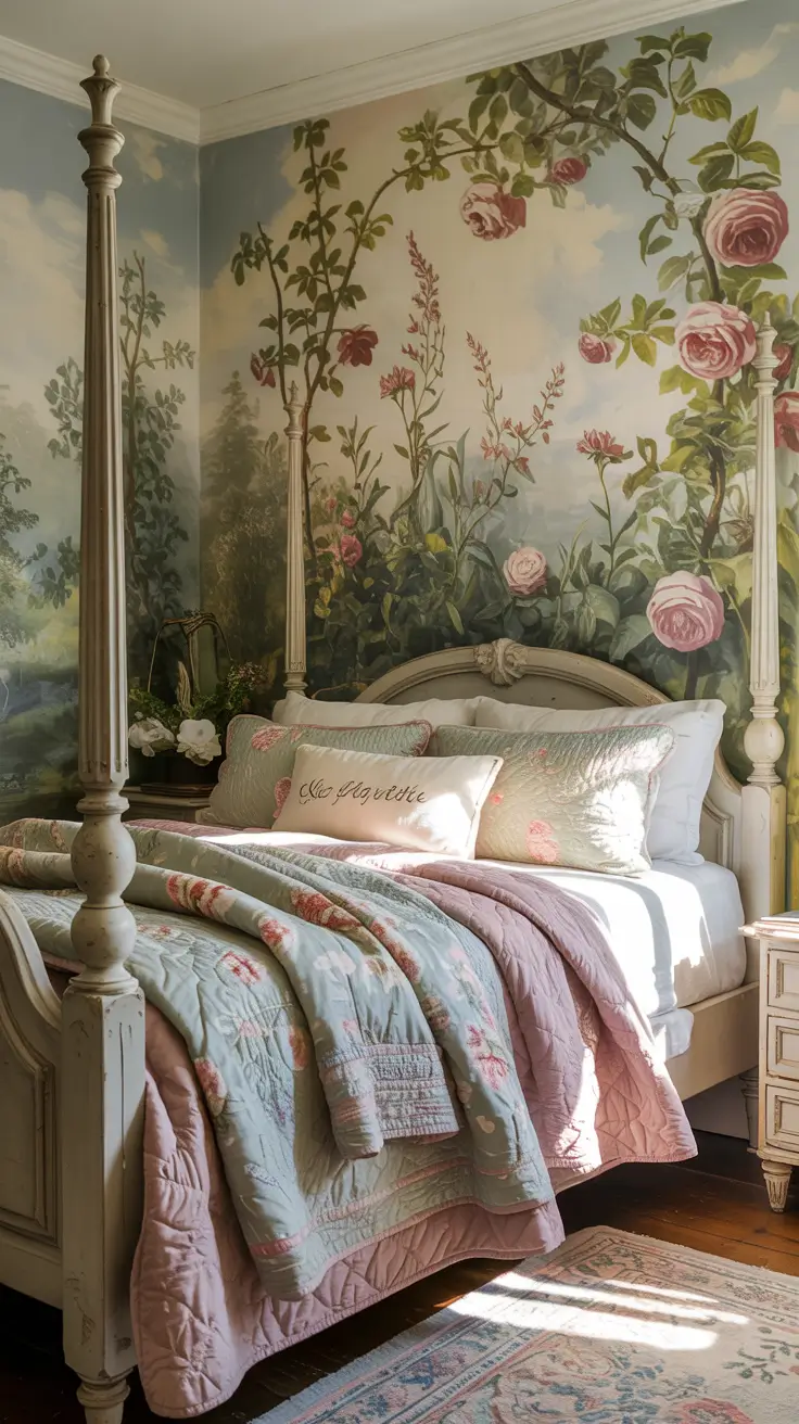 Bedroom Wall Decor Ideas 2026 12 — Bedroom Wall Decor Ideas Cottage Core With Romantic Floral Accents
