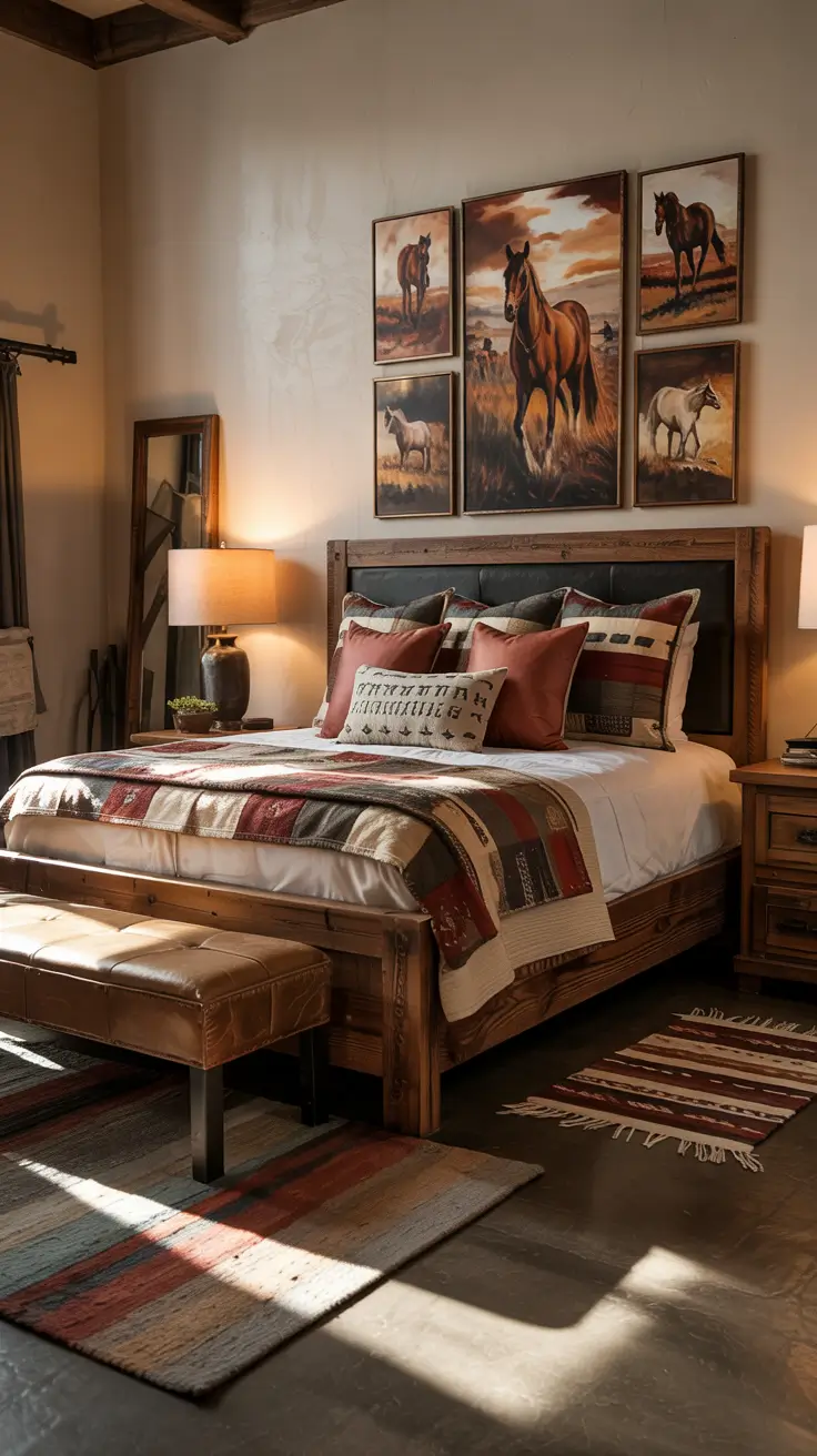 Bedroom Wall Decor Ideas 2026 15 — Bedroom Wall Decor Ideas Western Style With Rustic Bed Statements