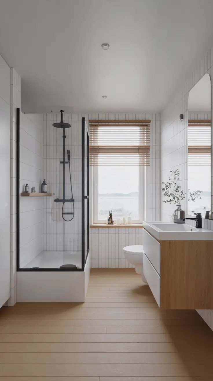 Black And White Bathroom Ideas 2026 13 - Scandinavian Black And White Bathroom Interior Design Simplicity