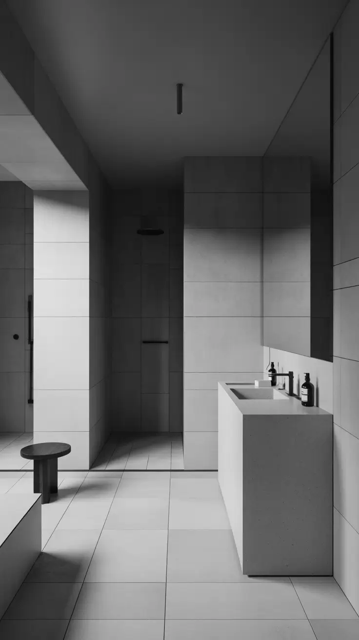 Black And White Bathroom Ideas 2026 23 - Modern Minimalist Bathroom Interior Design