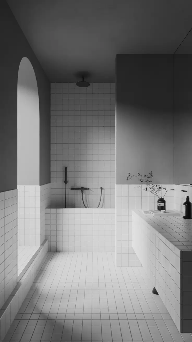 Black And White Bathroom Ideas 2026 23 - Modern Minimalist Bathroom Interior Design