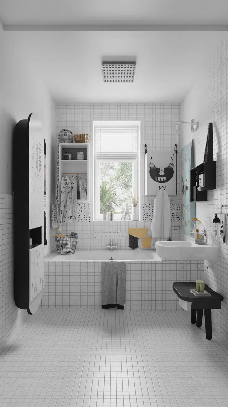 Black And White Bathroom Ideas 2026 08 - Black And White Bathroom Ideas For Teens With Aesthetic Appeal