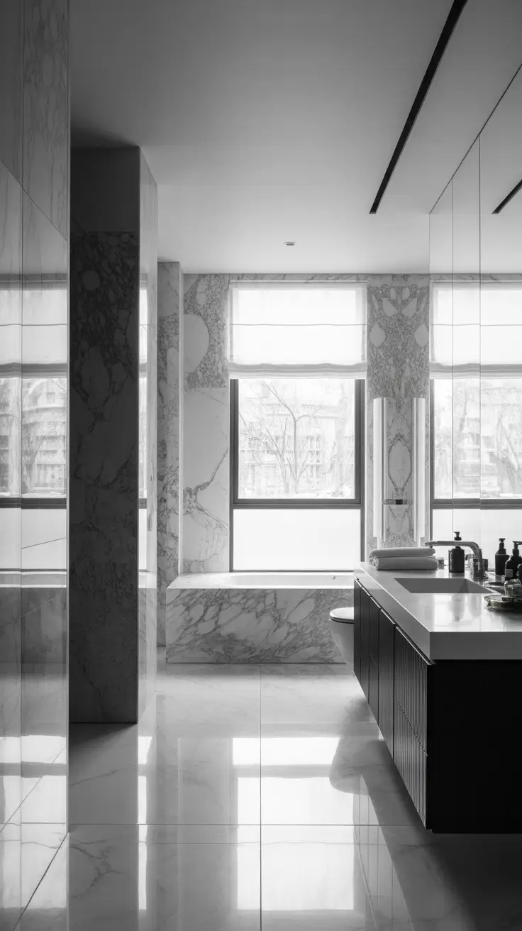 Black And White Bathroom Ideas 2026 09 - Black And White Bathroom Ideas Luxury With Modern Luxury Finishes