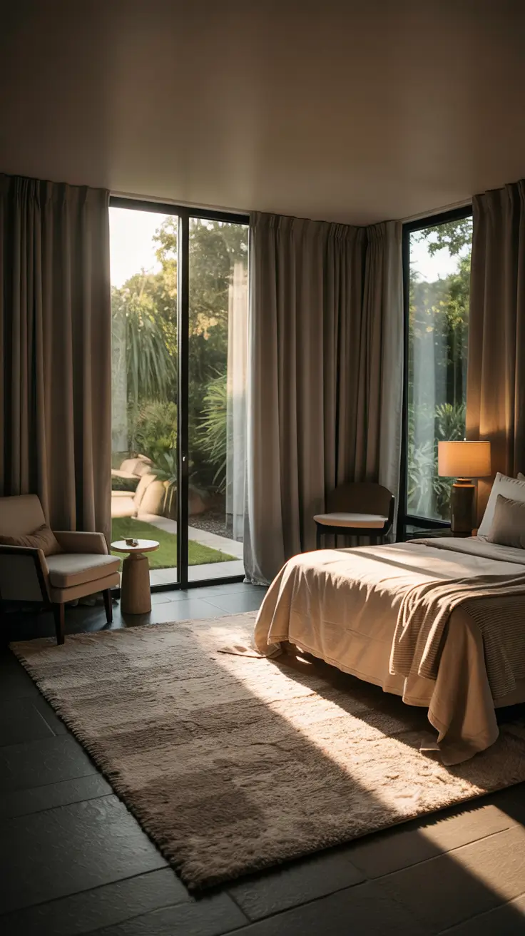 Blackout Curtains for Bedroom Ideas 2026 Aesthetic Bedroom Concepts Using Blackout Curtains And Textures