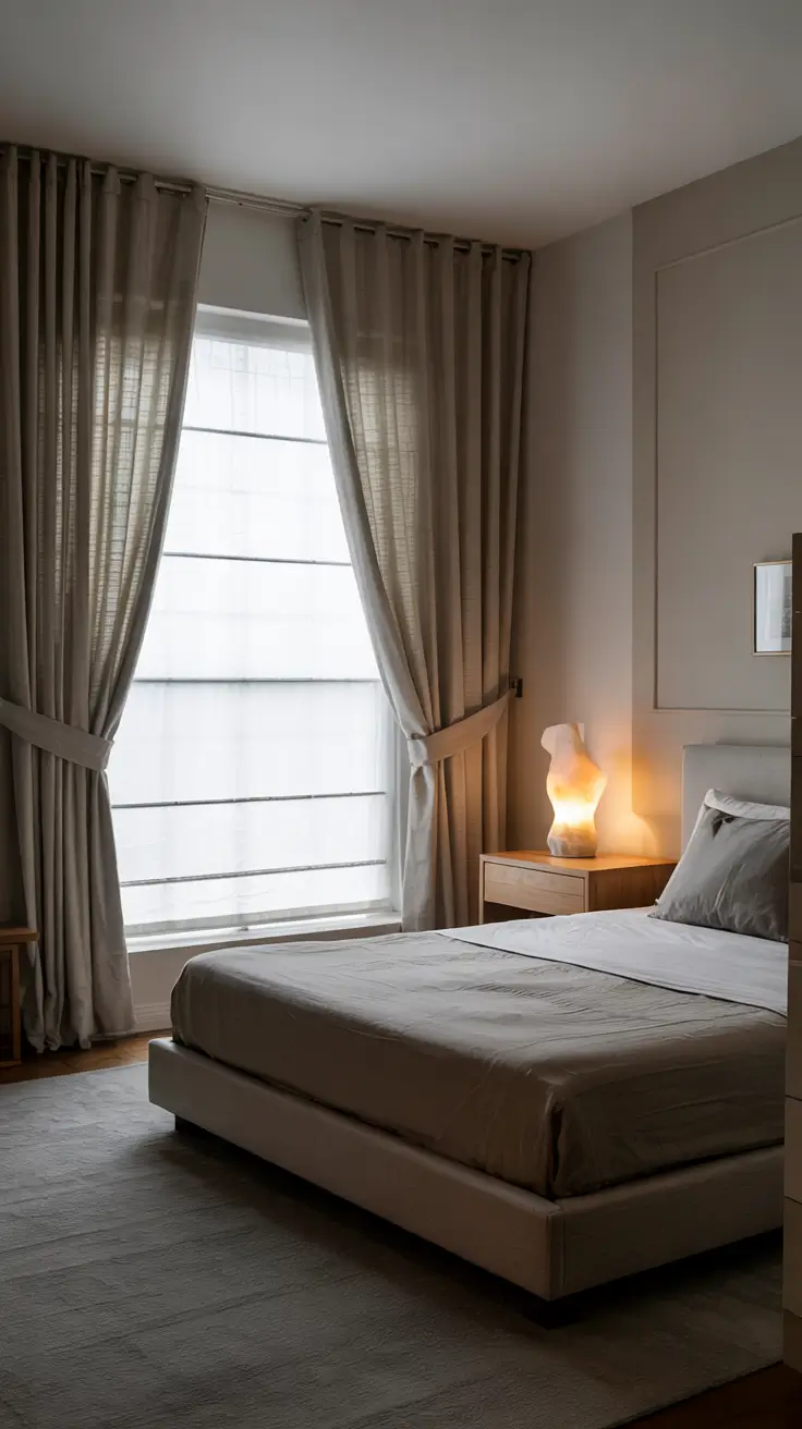 Blackout Curtains for Bedroom Ideas 2026 Blackout Curtains Bedroom Ideas Paired With Roller Blinds