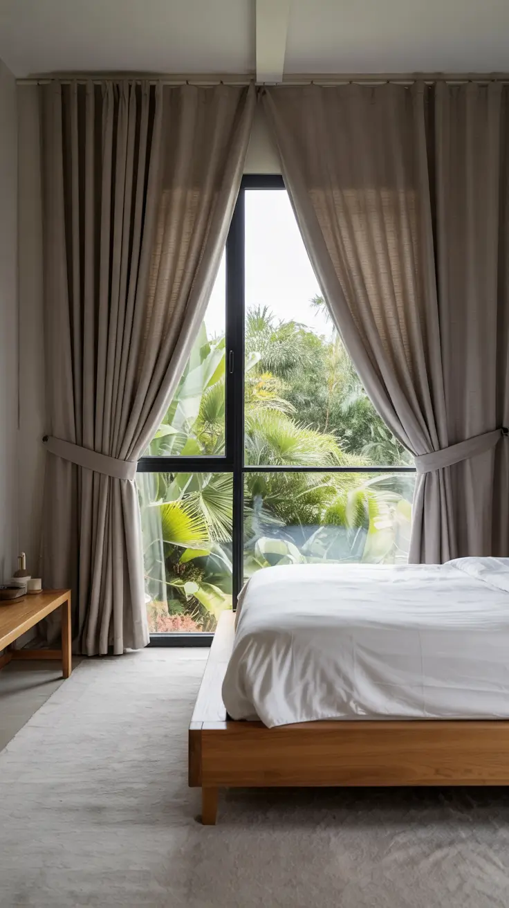 Blackout Curtains for Bedroom Ideas 2026 Window Focused Blackout Curtains Bedroom Ideas For Natural Frames