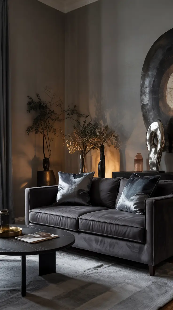 Contemporary Living Room Ideas 2026 14 – Dark Contemporary Living Room Ideas With Dramatic Contrast