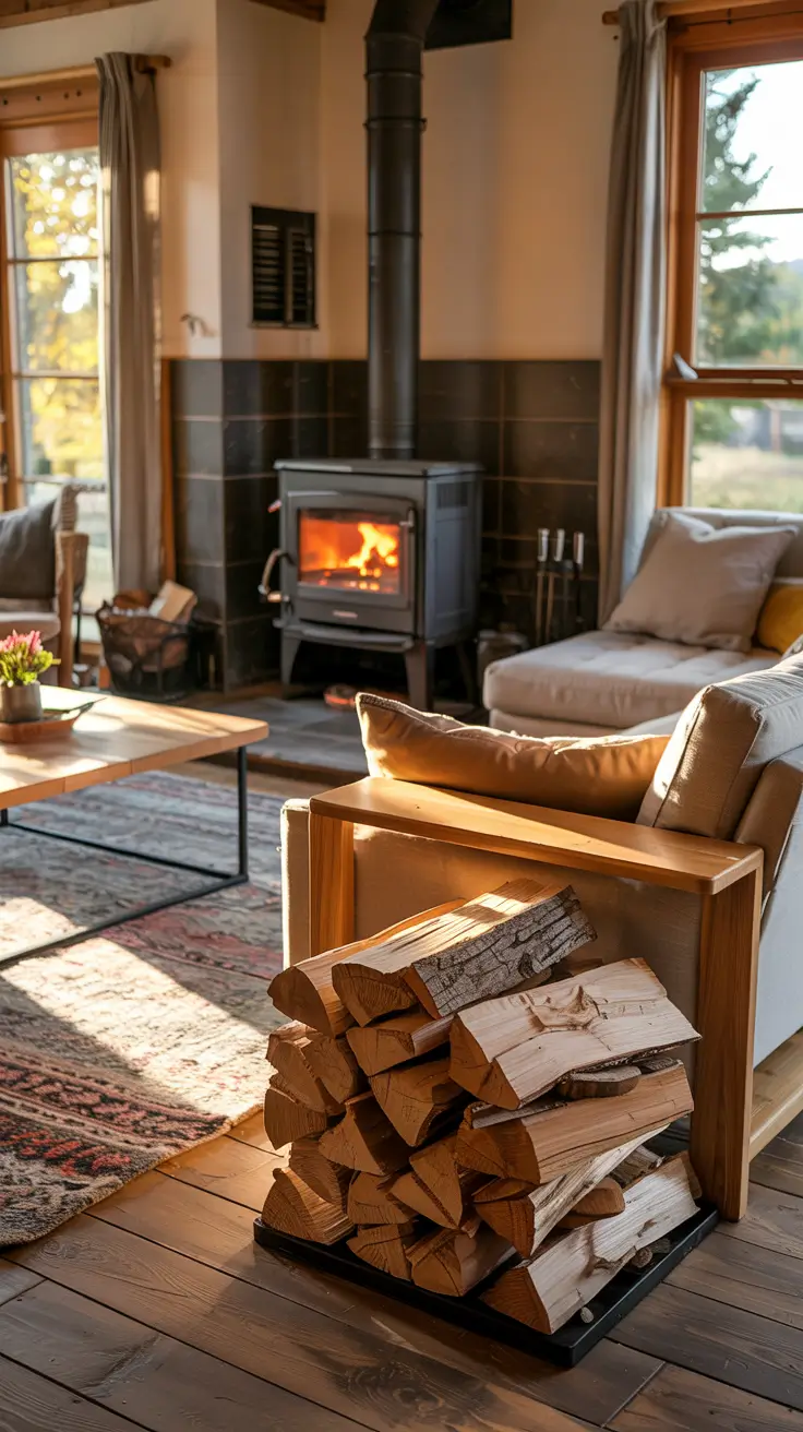 Contemporary Living Room Ideas 2026 15 – Cosy Contemporary Living Room Ideas With A Wood Burning Stove