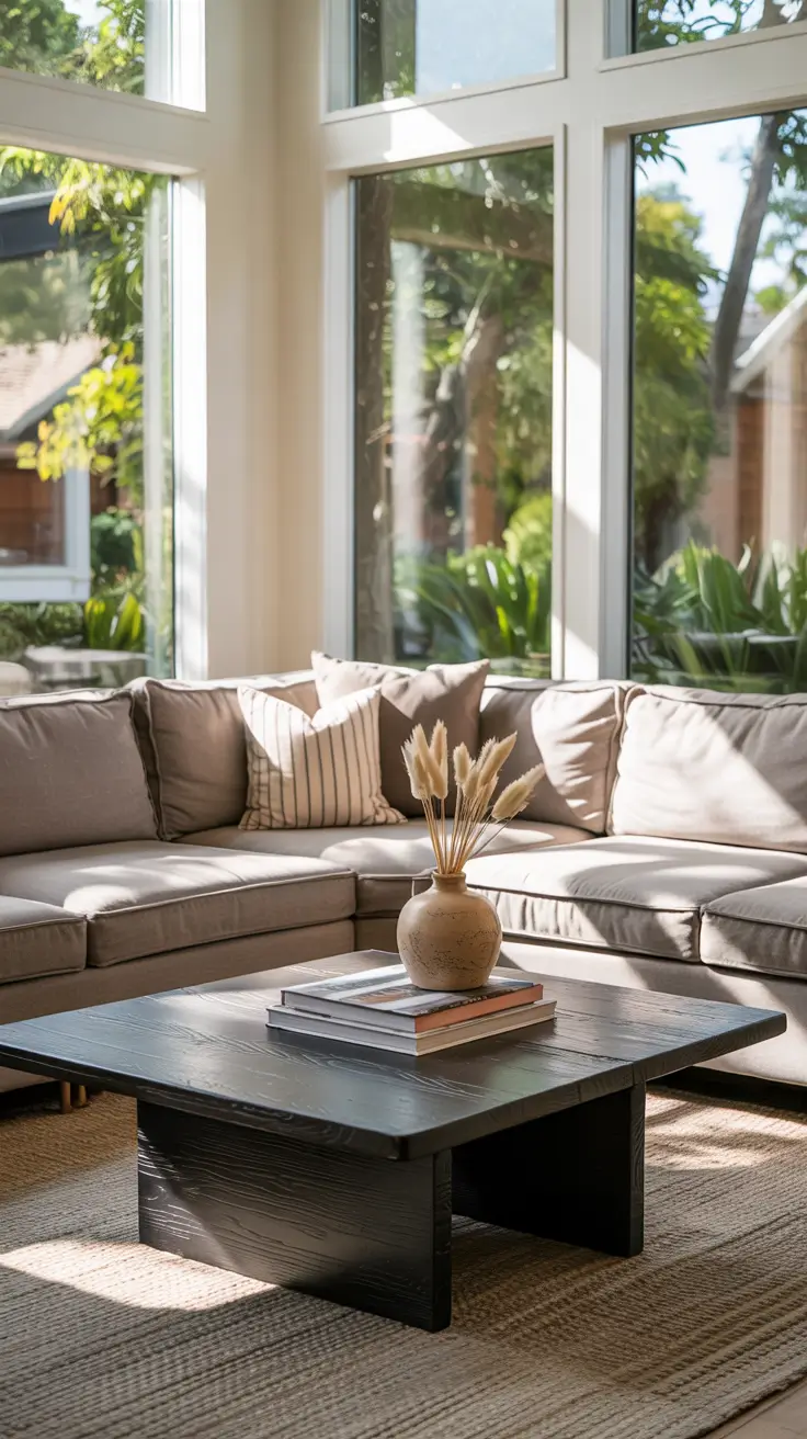 Contemporary Living Room Ideas 2026 16 – Warm Minimalist Contemporary Living Room Ideas With Leather Accents