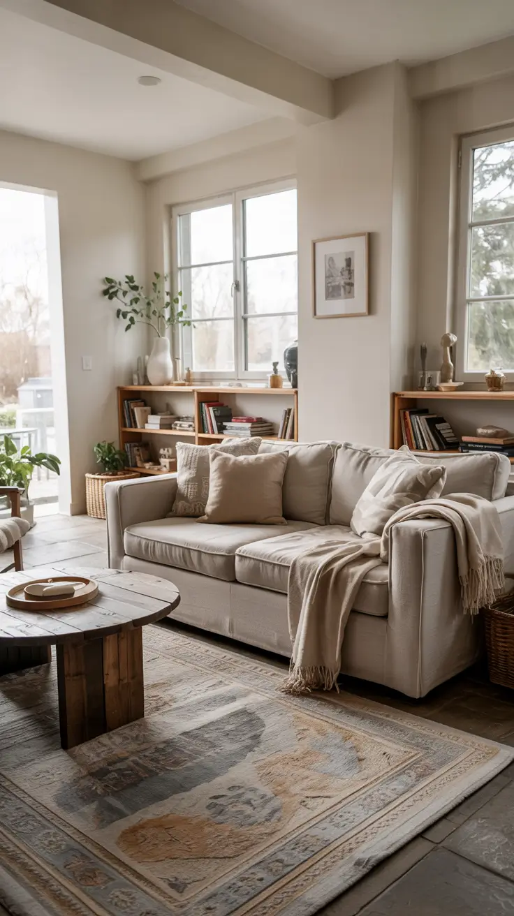 Contemporary Living Room Ideas 2026 24 – Soft Neutral Contemporary Living Room Ideas With Cozy Layers