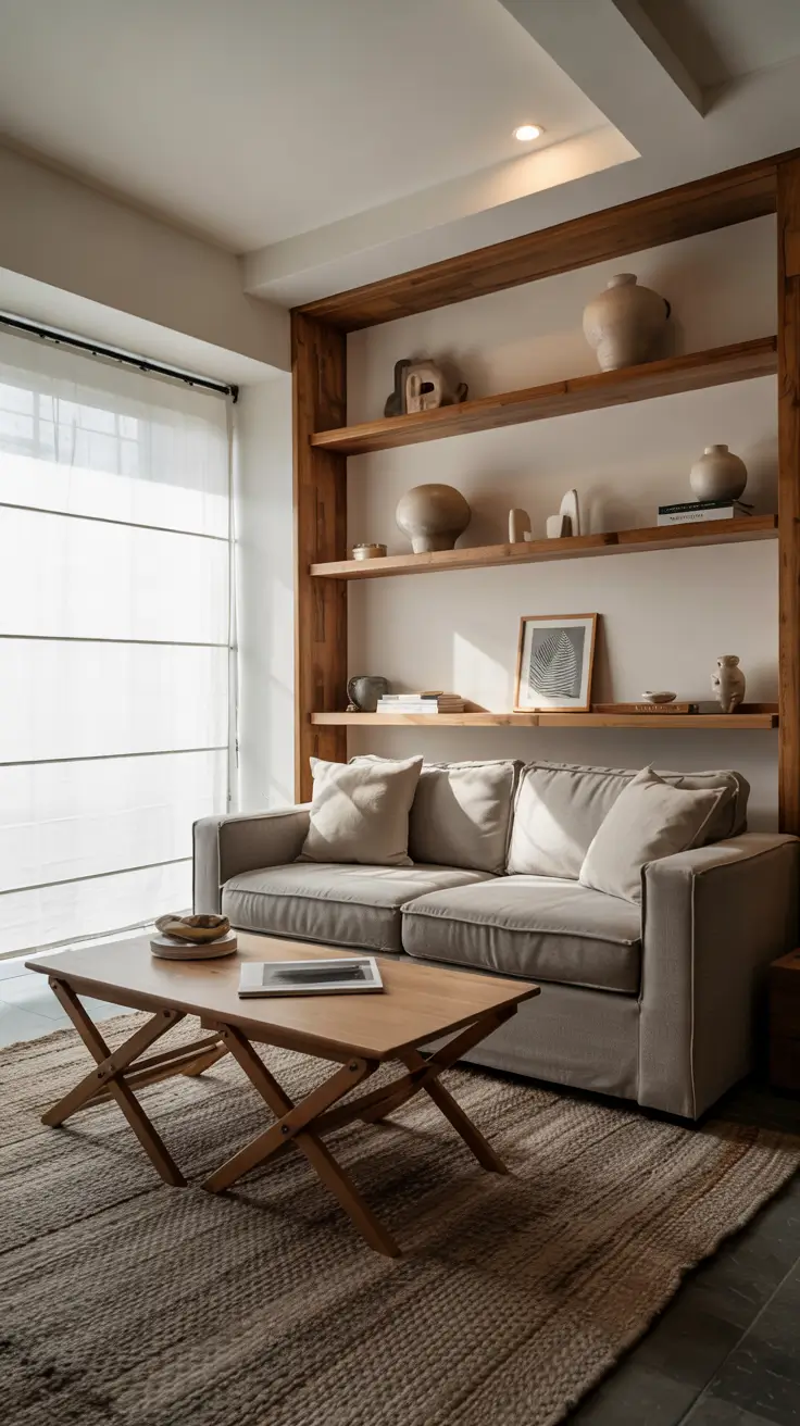 Contemporary Living Room Ideas 2026 25 – Minimal Contemporary Living Room Ideas With Built-In Shelving