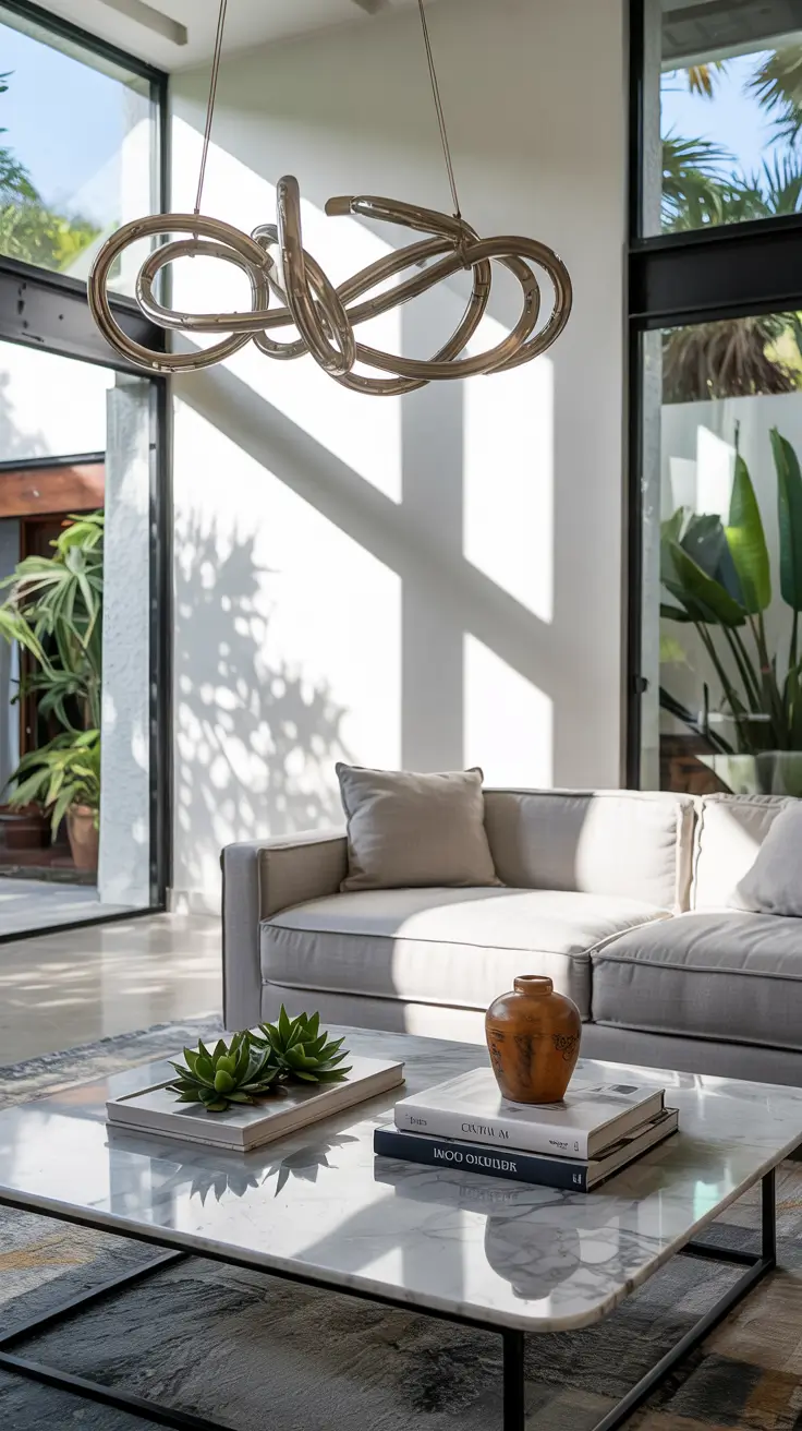 Contemporary Living Room Ideas 2026 02 – Contemporary Living Room Ideas Decor With Sculptural Lighting And Statement Art