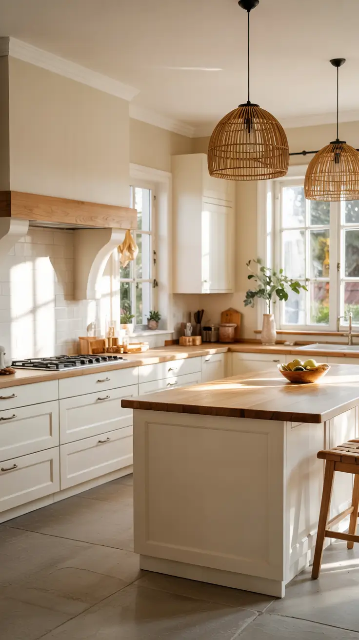 Cozy Kitchen Ideas Warm And White Color Combinations