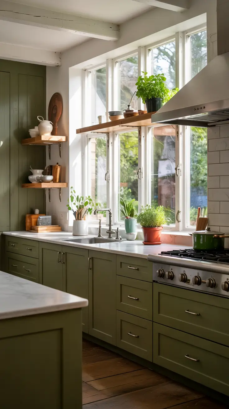 Cozy Kitchen Ideas Green Cabinets For A Fresh Update
