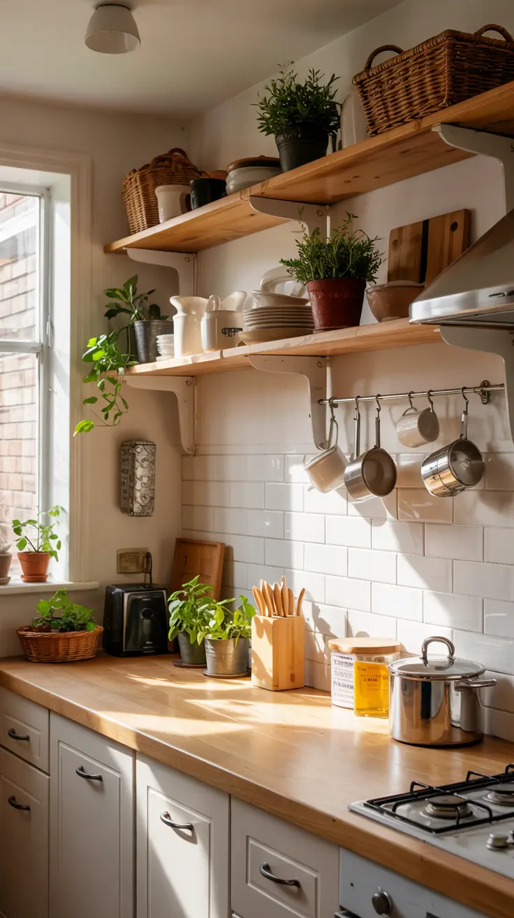 Cozy Kitchen Ideas DIY Open Shelving For Small Spaces
