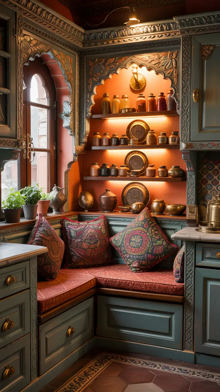 Cozy Kitchen Ideas Indian Kitchen Corners With Cozy Seating