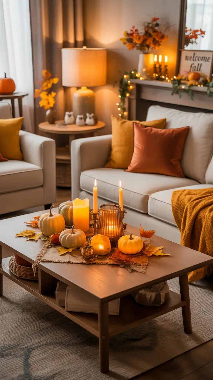 Cute Halloween Decor Ideas Centered Around A Charming Coffee Table