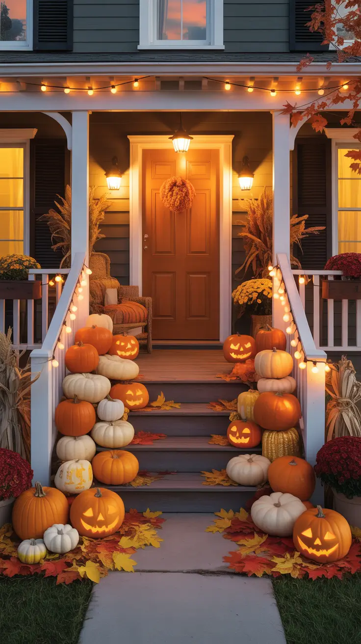 Cute Halloween Front Porch Decor Ideas With A Warm Fall Welcome