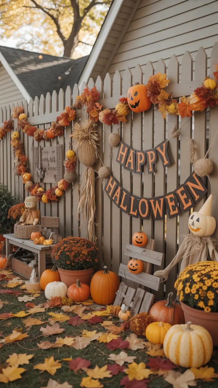 Cute Halloween Fence Decor Ideas For A Playful Outdoor Display